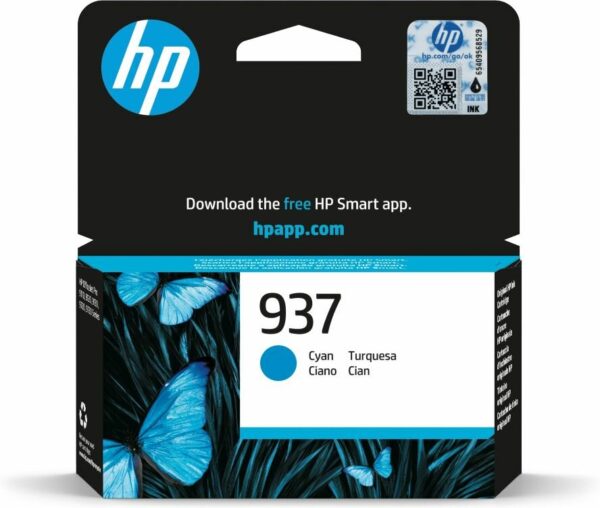 Original Cyan HP 937 Ink Cartridge 4S6W2NE ECOMELANI CYPRUS