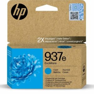 Original Cyan HP 937e EvoMore Hight Capacity XL Ink Cartridge 4S6W6NE