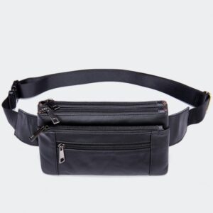 Urban Edge Lille Leather Waist Bag Black Ecomelani Cyprus