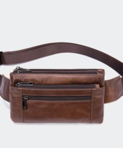 Urban Edge Lille Leather Waist Bag Black Ecomelani Cyprus