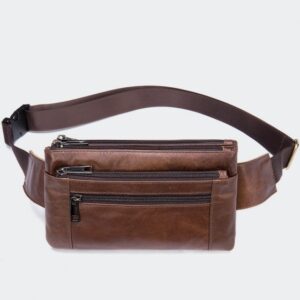 Urban Edge Lille Leather Waist Bag Black Ecomelani Cyprus