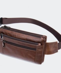 Urban Edge Lille Leather Waist Bag Black Ecomelani Cyprus