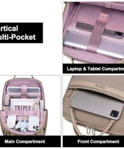 Urban Edge Amalfi Women Elegant Backpack from Ecomelani Cyprus Khakki