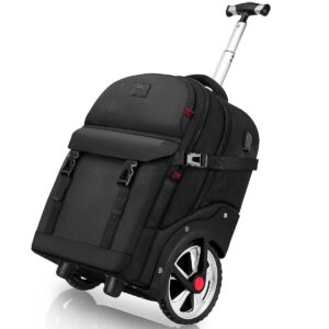 Urban Edge OfficeMaster Backpack with Wheels, Combination Lock, Black from Ecomelani Cyprus