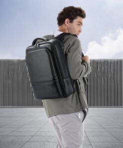 BOPAI KUMA LEATHER BUSINESS BACKPACK ECOMELANI CYPRUS