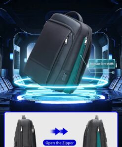 Alternative view of Bopai Boston Leather Expandable Business Laptop Backpack