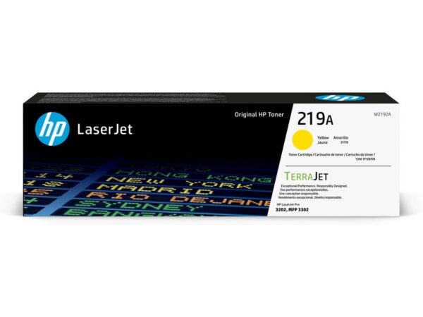 Original Yellow HP W2192A Toner Cartridge 219A