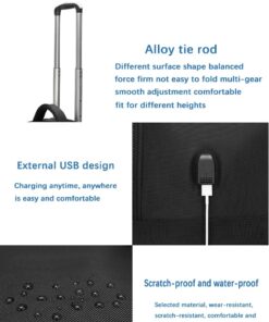 Alternative view of Urban Edge Velar Backpack with wheels Black 15,6" 40L