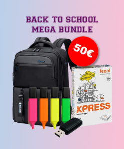 Arctic Hunter Revolve Backpack Black + A4 paper 80g + 16GB USB Flash Drive + Set of 4 Highlighters