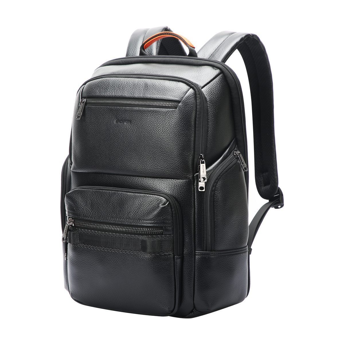 bopai leather backpack Genuine for Men Multi-Function Backpack 15.6 inch Business Laptop Backpack Travel Smart Rucksack with USB Charging Anti Theft Backpack Office Black : Clothing, Shoes & Jewelry allowing easy connection to your power bank (power bank not included) Leather Backpack Bopai Made In