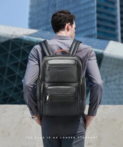 Alternative view of Bopai Valor Leather Laptop Backpack 15.6″