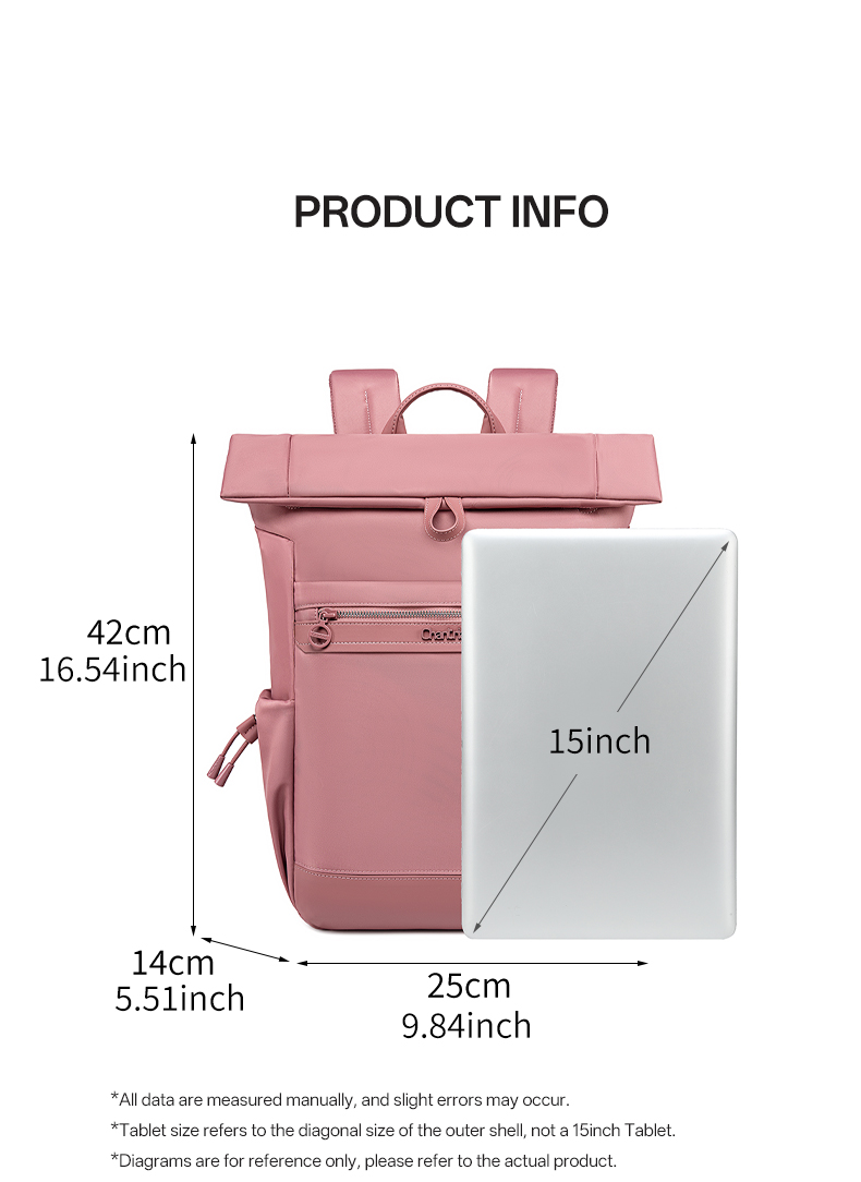 Urban Edge Velora Women Elegant Backpack Nostalgia Rose 15,6" - Image 3