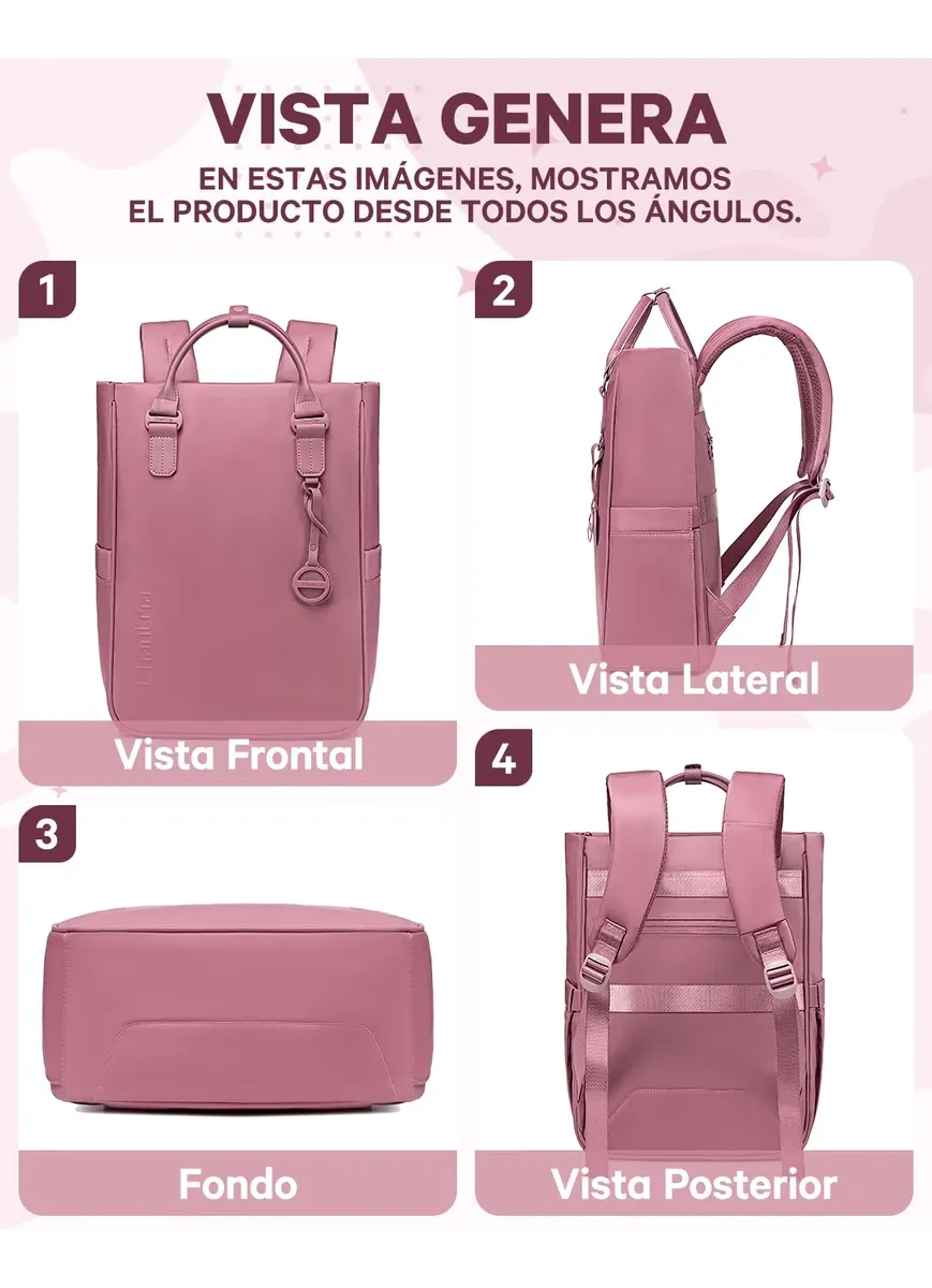 Urban Edge Nexa Women Elegant Backpack Nostalgia Rose 15,6" - Image 2