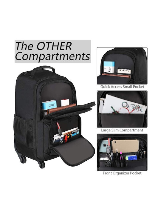 Matein Four Spinner Wheels18 inch Roller Business Backpack - Image 5